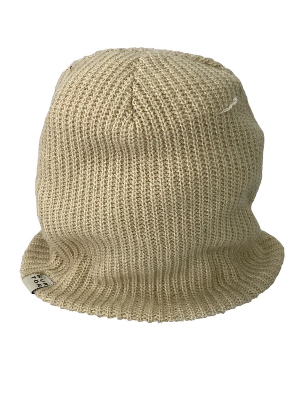 Burton Women's Cream Beige Ribbed Knit Winter Snow Bonnet Beanie Hat Cap OS